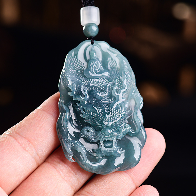 Natural Burmese Jadeite Dragon - Vintage Fashion Design recension och pris