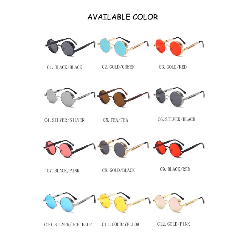 Metal Steampunk Sunglasses Men - Vintage Fashion Glasses recension och pris