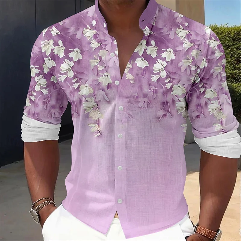 Men's Floral Print Long-Sleeve - Printed Floral Shirt recension och pris