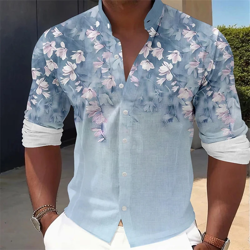Men's Floral Print Long-Sleeve - Printed Floral Shirt recension och pris