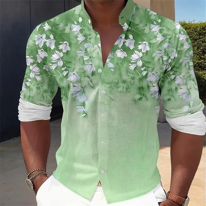 Men's Floral Print Long-Sleeve - Printed Floral Shirt recension och pris