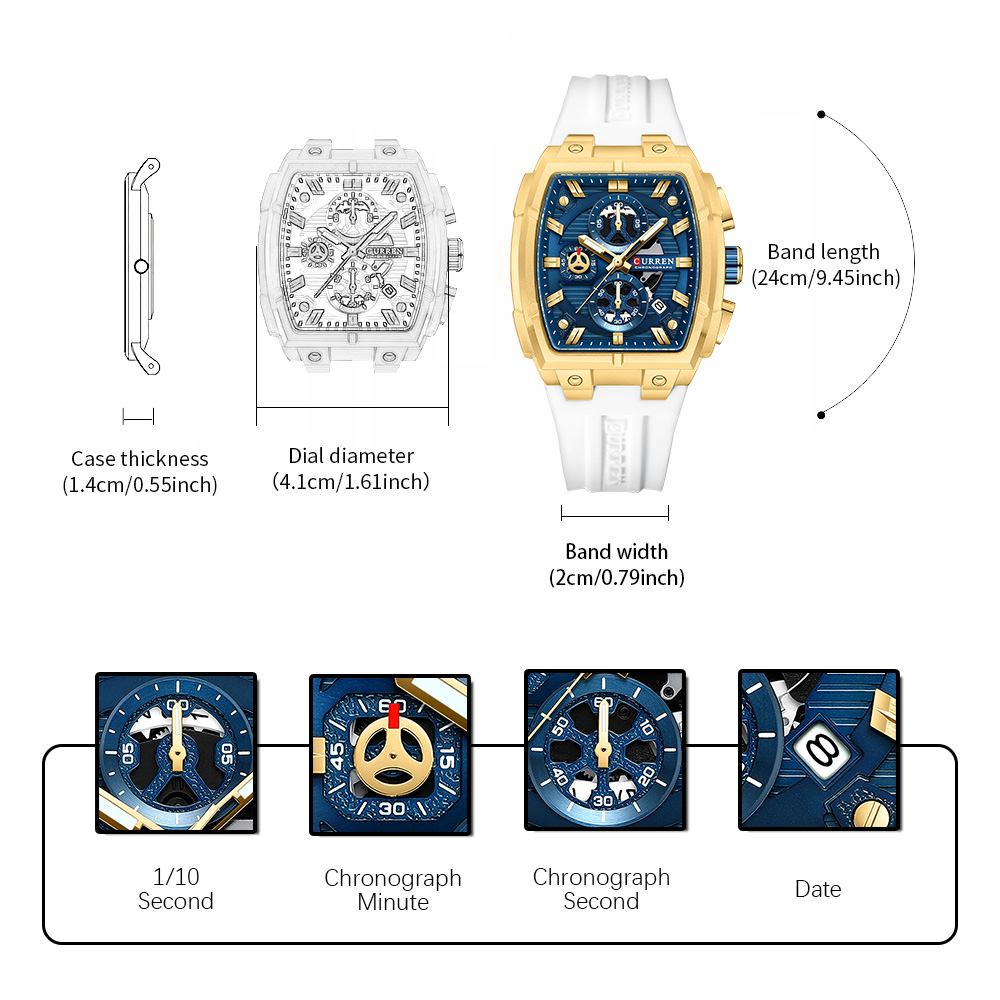 CURREN Luxury Vintage Watch fo - Vintage Fashion Design recension och pris