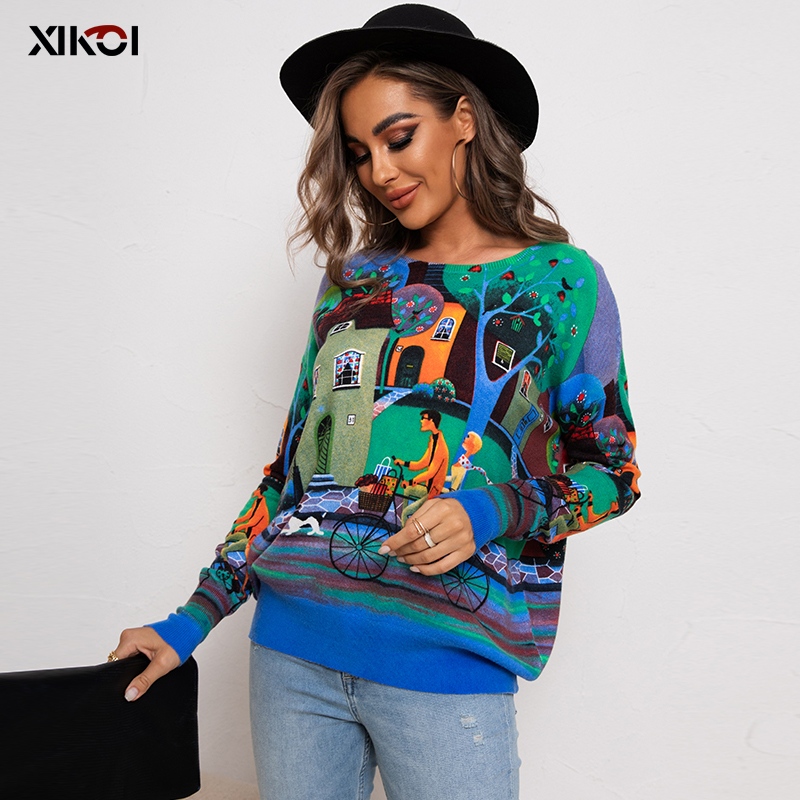 XIKOI 2022 Women Knitted Sweat - Vintage Fashion Years recension och pris