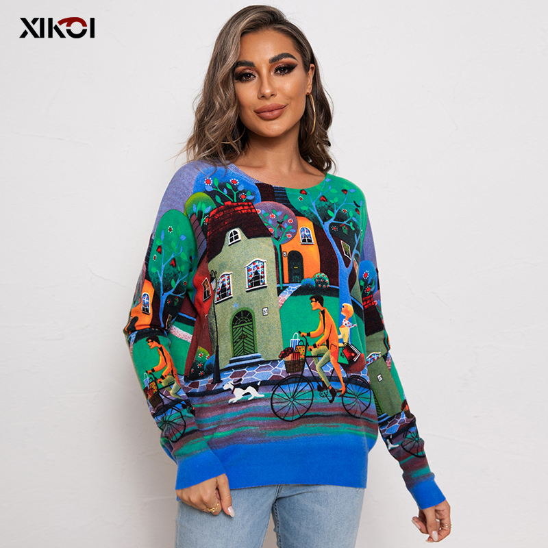 XIKOI 2022 Women Knitted Sweat - Vintage Fashion Years recension och pris