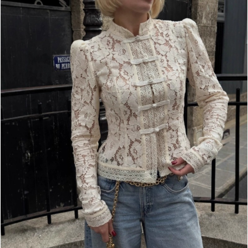 Summer Lace Printed Shirts Top - Vintage Fashion Club recension och pris
