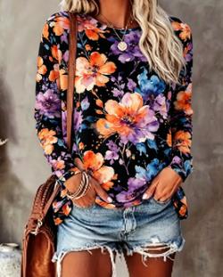 Women's Floral Print Top Navy  - Printed Floral Shirt recension och pris
