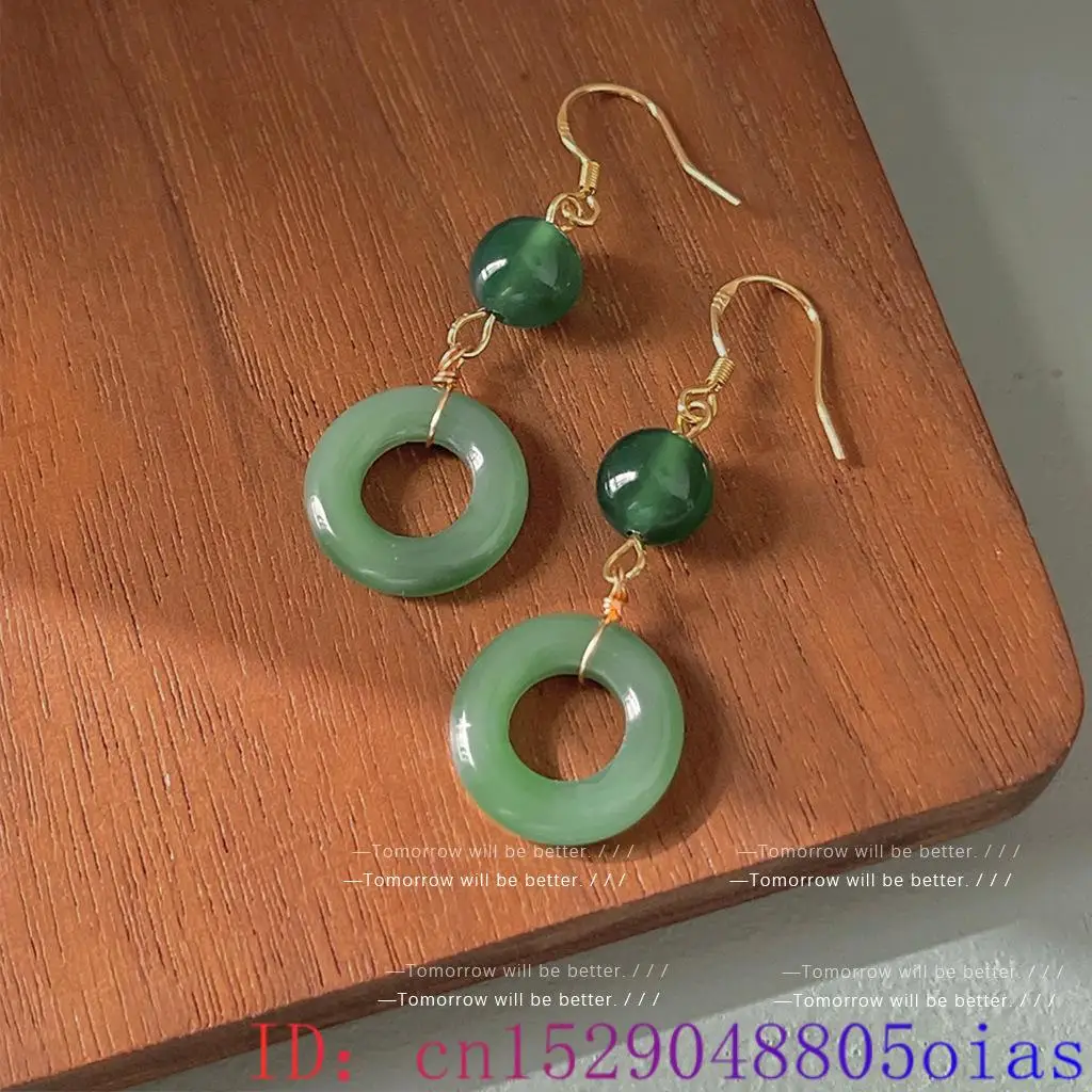 Green Real Jade Ring Earrings  - Vintage Fashion Rings For Women recension och pris