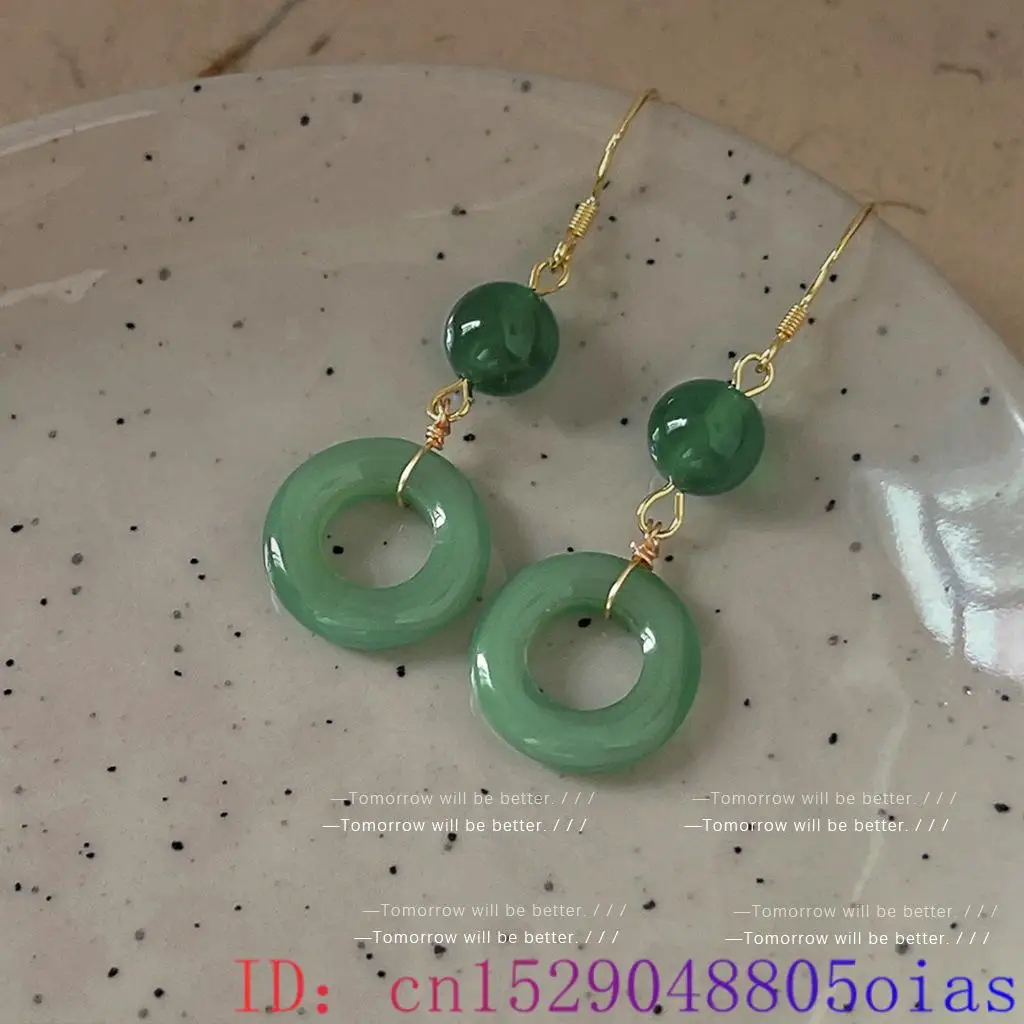 Green Real Jade Ring Earrings  - Vintage Fashion Rings For Women recension och pris