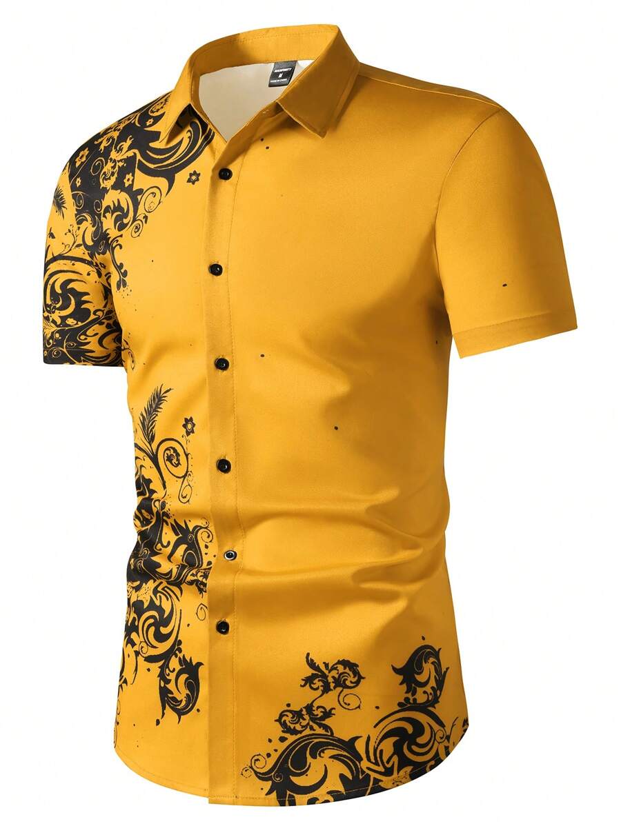 Manfinity Homme Men's Casual R - Printed Floral Shirt recension och pris