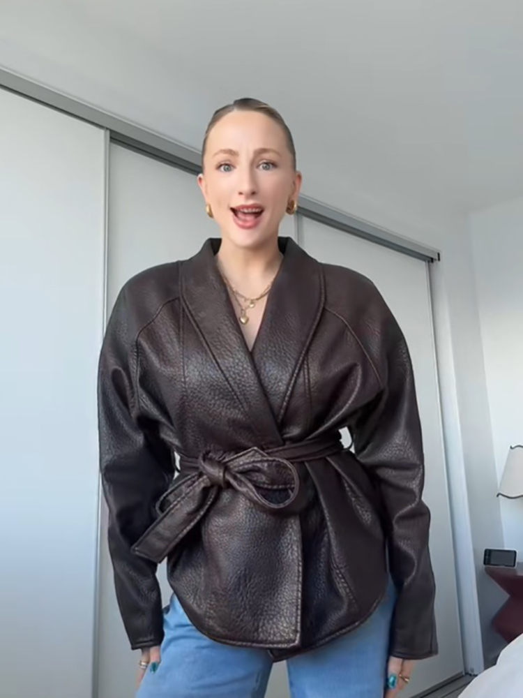 Minimal Vintage Jacket Faux Le - Vintage Fashion Club recension och pris