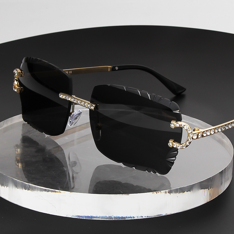 Fashion Rimless Square Sunglas - Vintage Fashion Glasses recension och pris