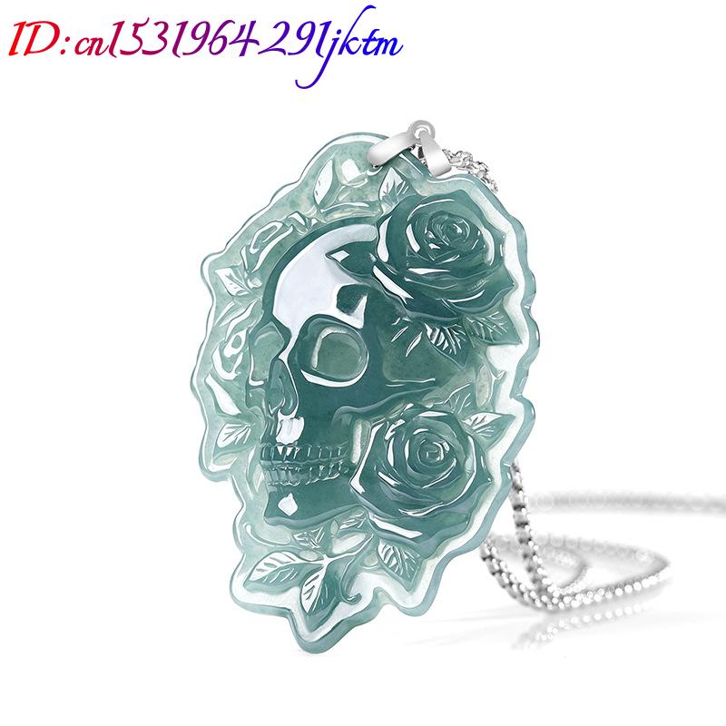 Natural Burmese Jadeite Skull  - Vintage Fashion Design recension och pris